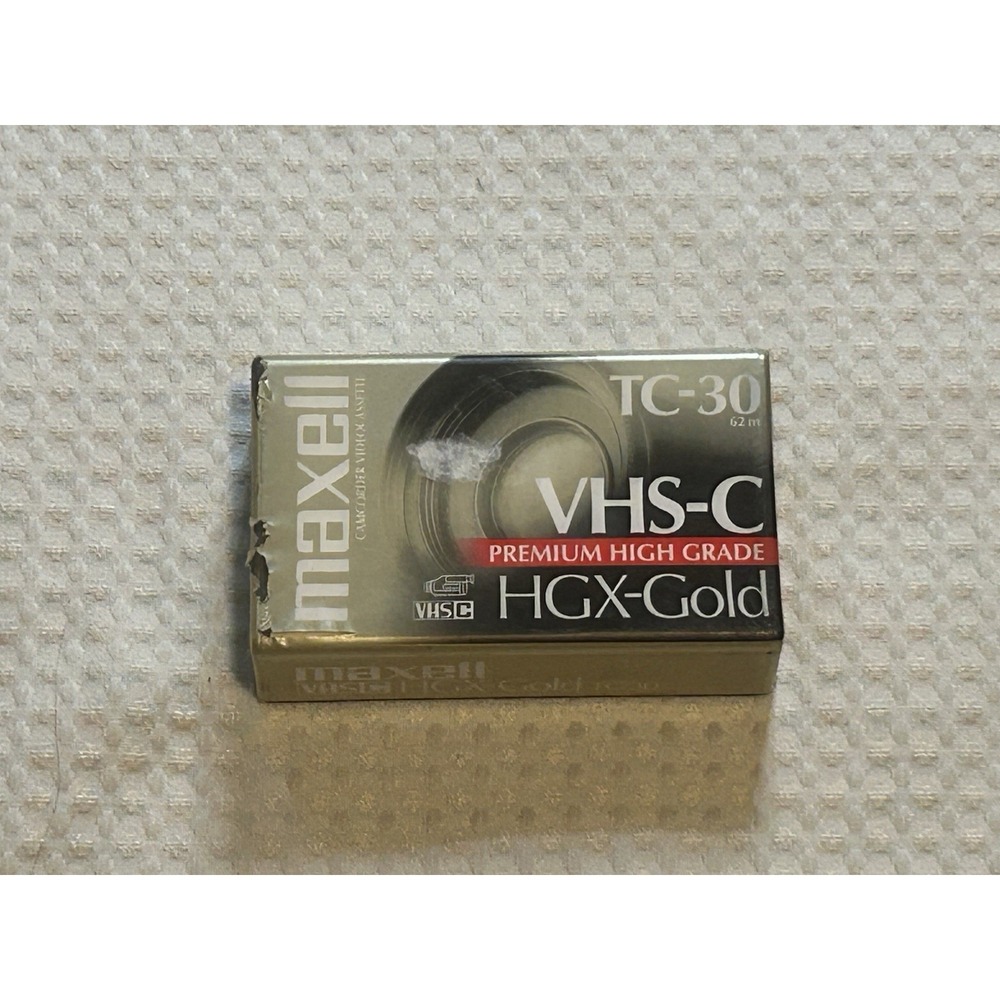 Maxell VHS-C HGX-Gold TC-30 NEW Blank Camcorder Video Cassette Tape Sealed